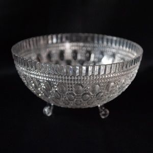 Vintage Regaline Plastic "Cut Crystal" Style Footed Vanity Bowl
